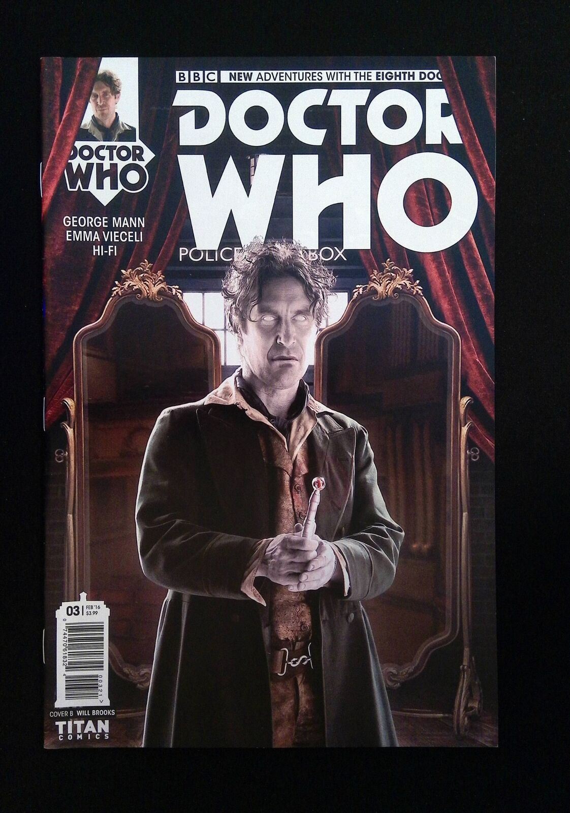 Doctor Who The Eight Doctor #3B Titan Comics 2016 Vf/Nm Photo Variant