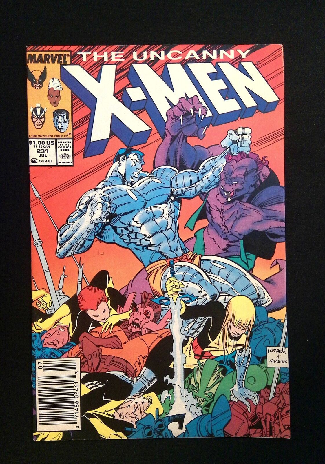Uncanny X-Men #231 Marvel Comics 1988 Vf+ Newsstand