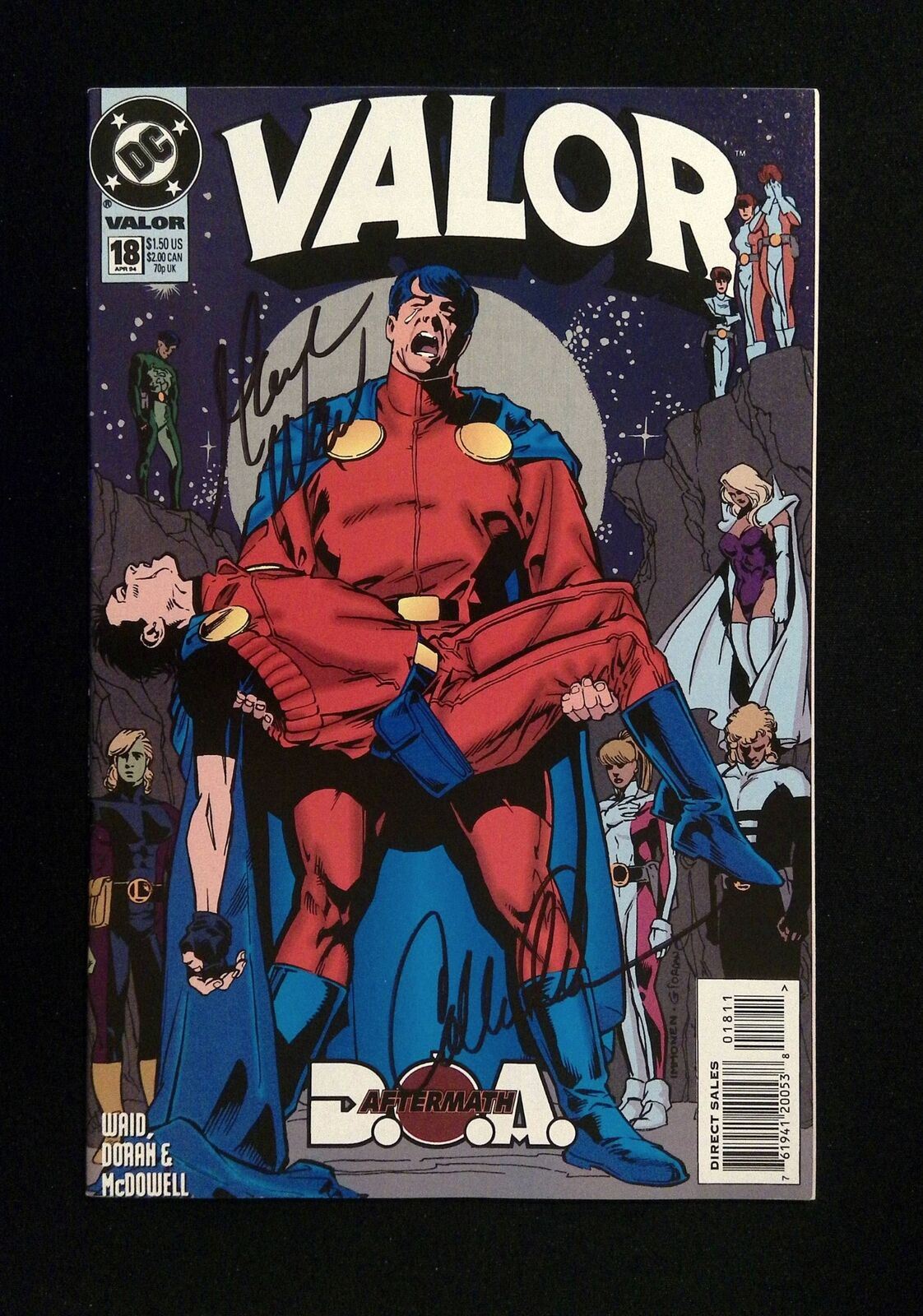 Valor #18 Dc Comics 1994 Vf+ Signed By Mark Waid, Colleen Doran