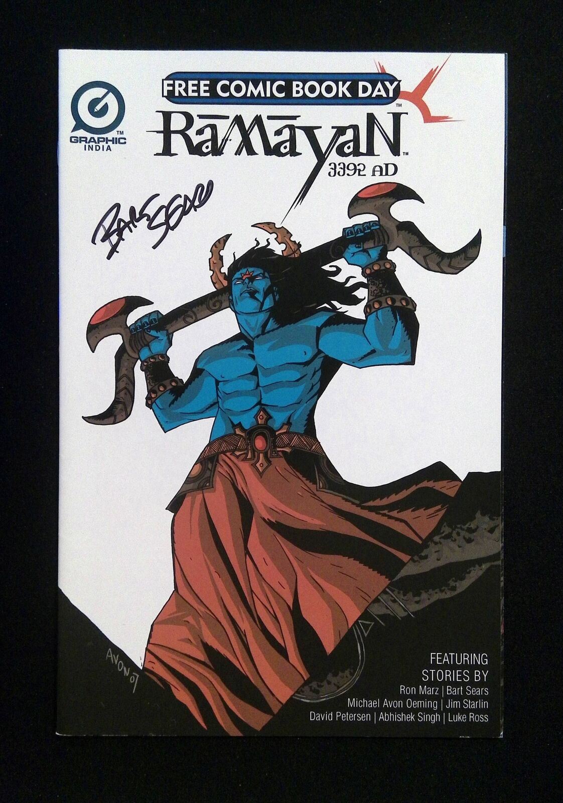 Ramayan (Fcbd) #0 Graphic India Comics 2013 Vf+ Signed By Bart Sears