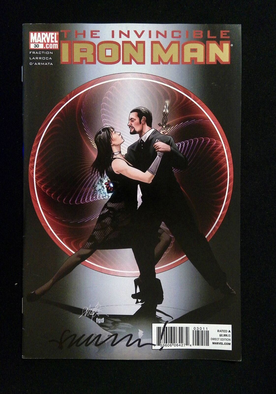 Invincible Iron Man #30 Marvel Comics 2010 Vf+ Signed By Matt Fraction