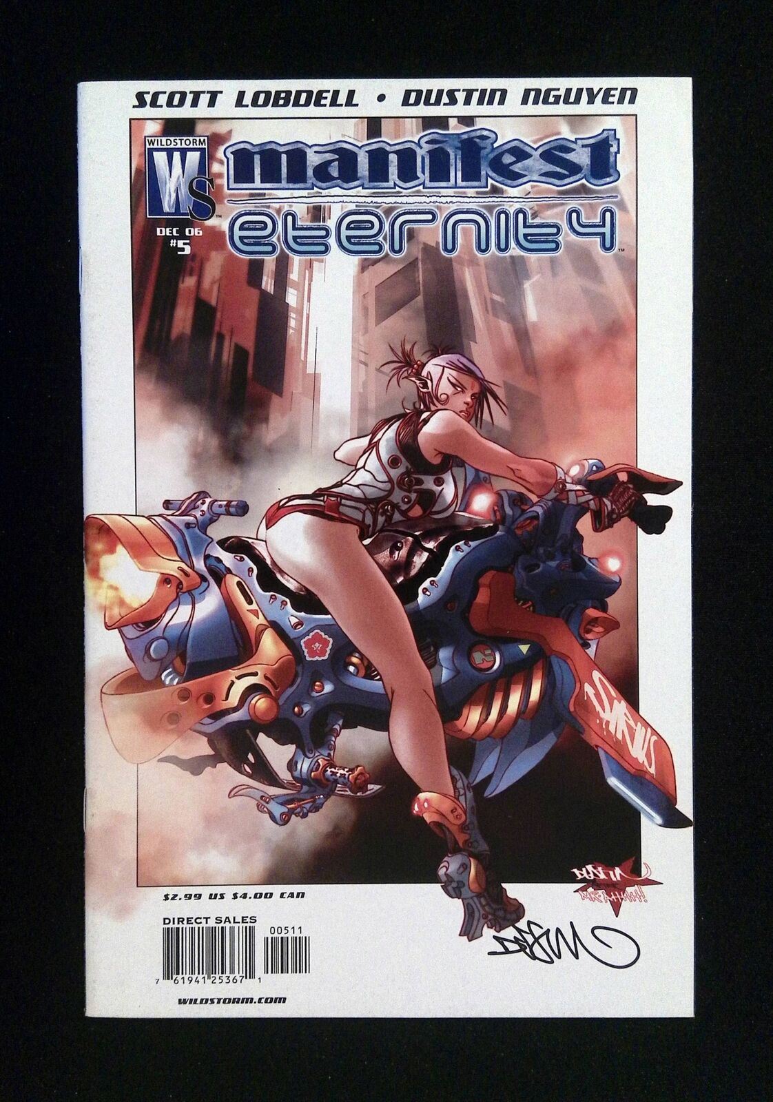 Manifest Eternity #5 Dc/Wildstorm Comics 2006 Vf+ Signed By Dustin Nguyen