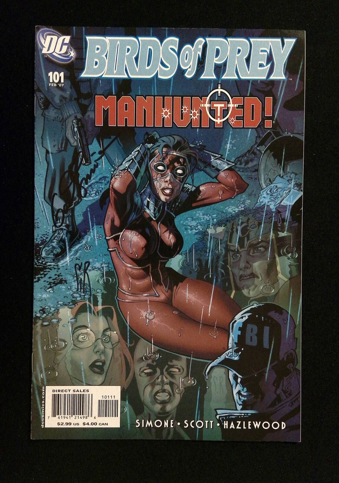 Birds Of Prey #101 Dc Comics 2007 Vf/Nm Signed By Gail Simone, Stephane Roux