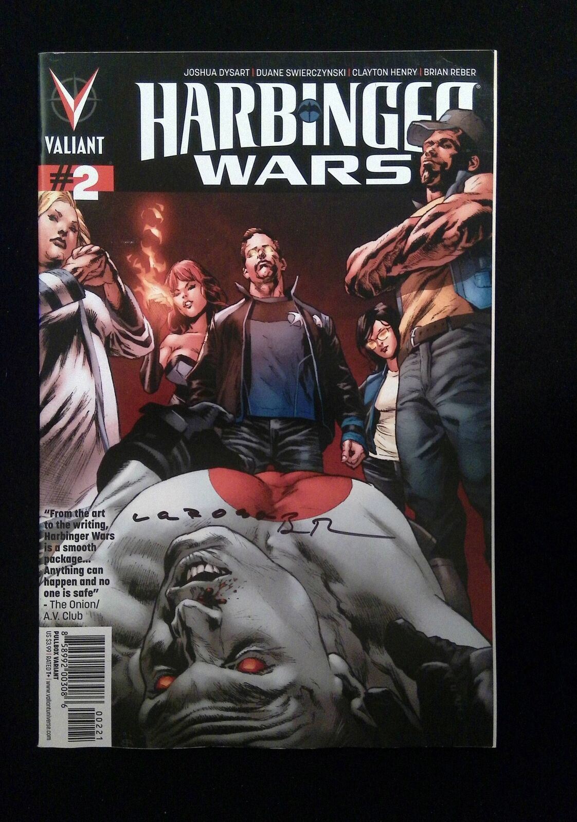 Harbinger Wars #2Sub Valiant Comics 2013 Fn Signed By Lewis Larosa