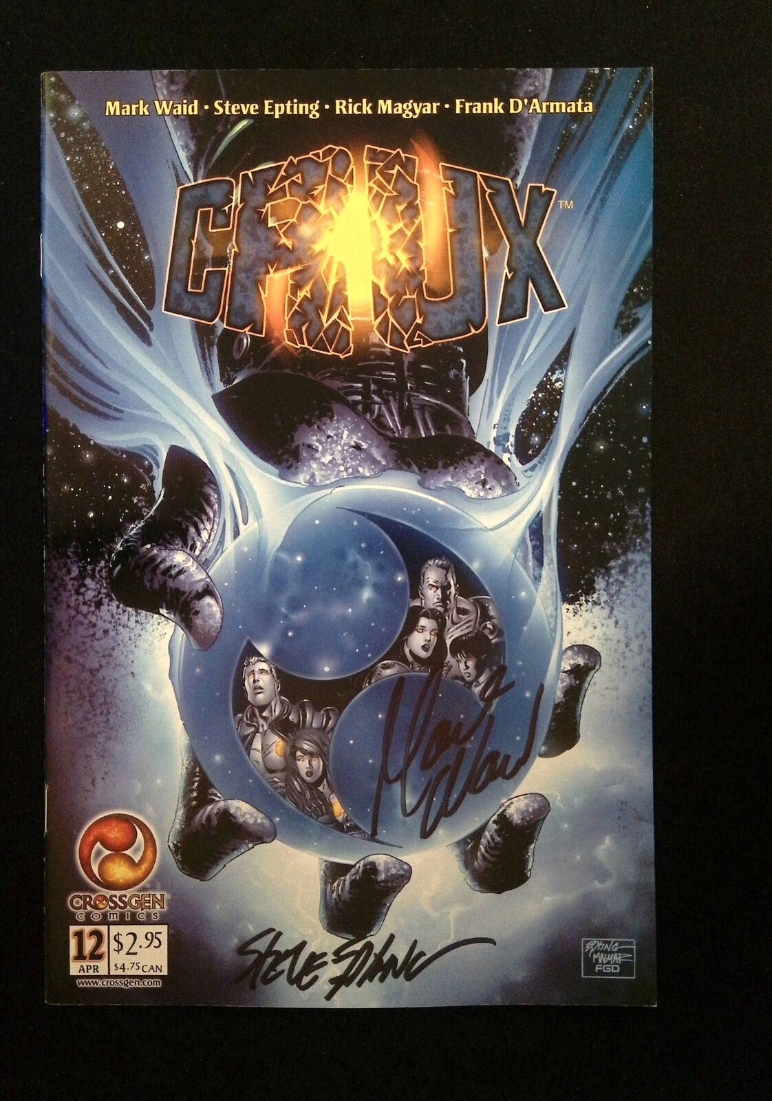 Crux #12 Crossgen Comics 2002 Vf- Signed By Mark Waid, Steve Epting