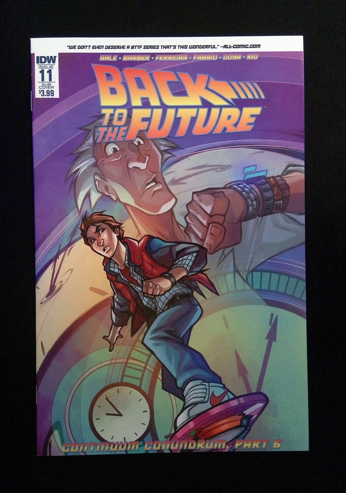 Back To The Future #11Sub Idw Comics 2016 Nm- Delgado Variant