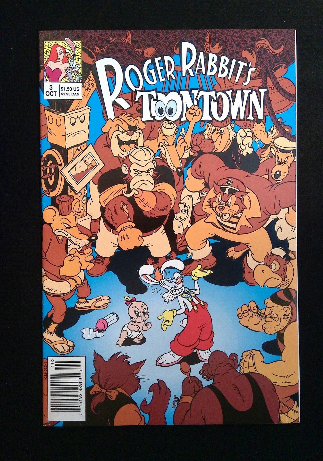 Roger Rabbit'S Toontown #3 Walt Disney Comics 1991 Vf+ Newsstand