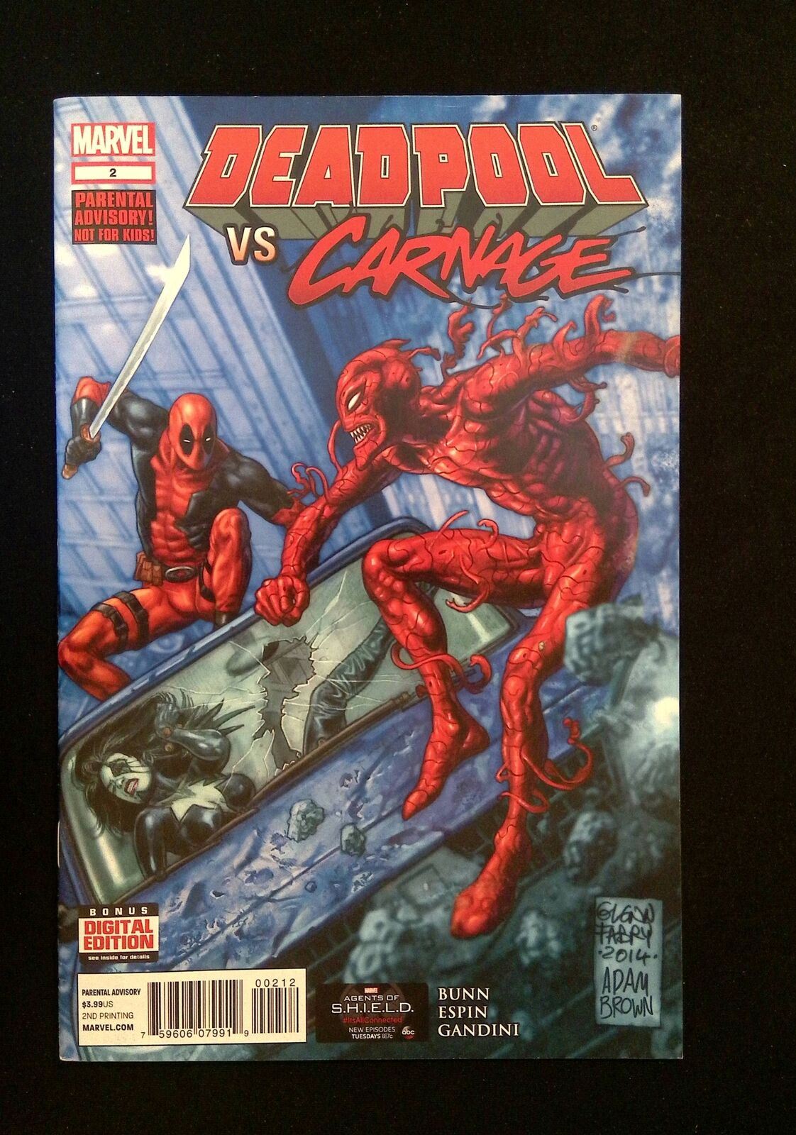Deadpool Vs. Carnage #2B Marvel Comics 2014 Vf+ Variant Cover