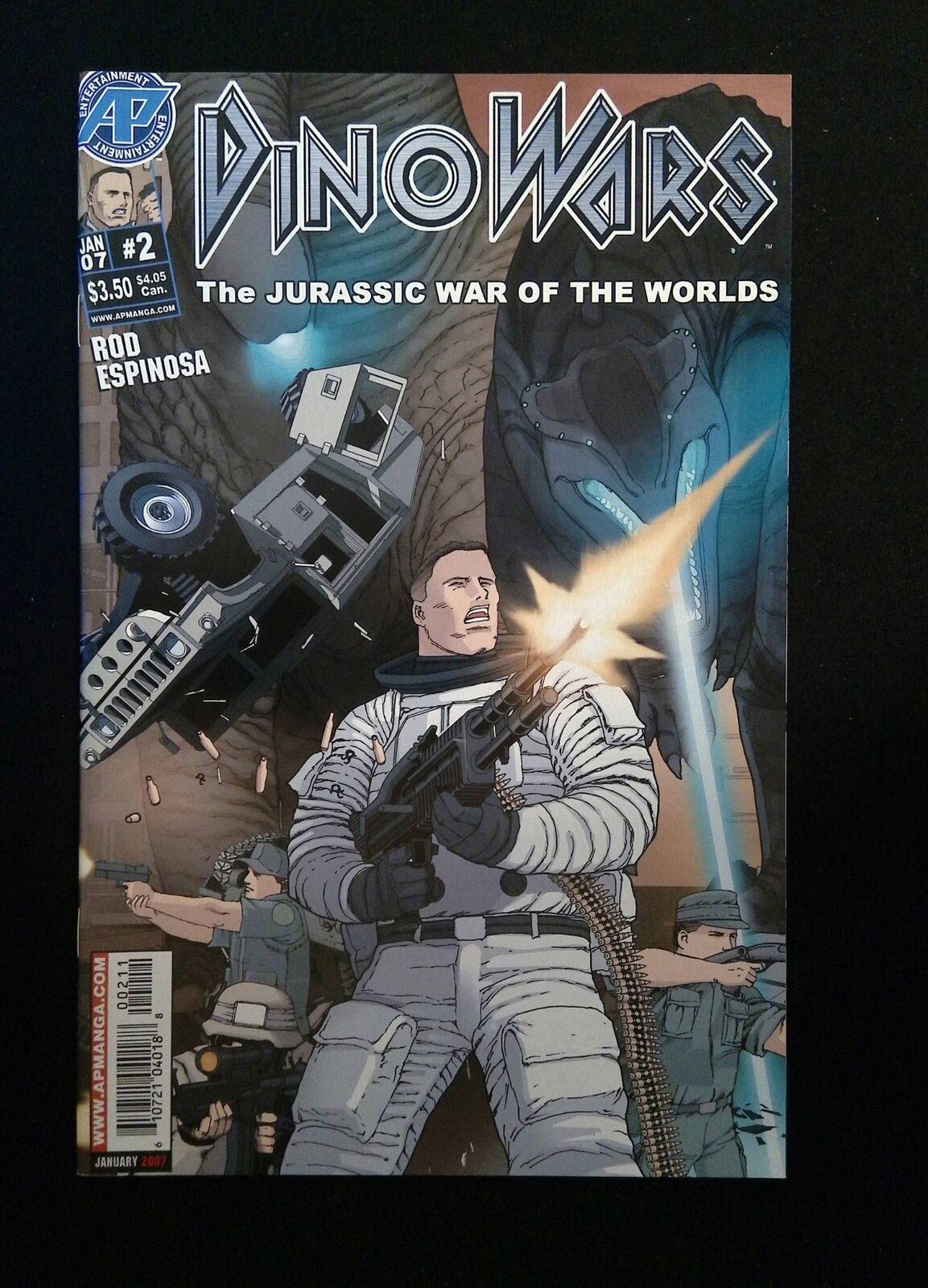 DYNOWARS JURASSIC WAR OF THE WORLDS #2 ANTARCTIC COMICS 2007 NM