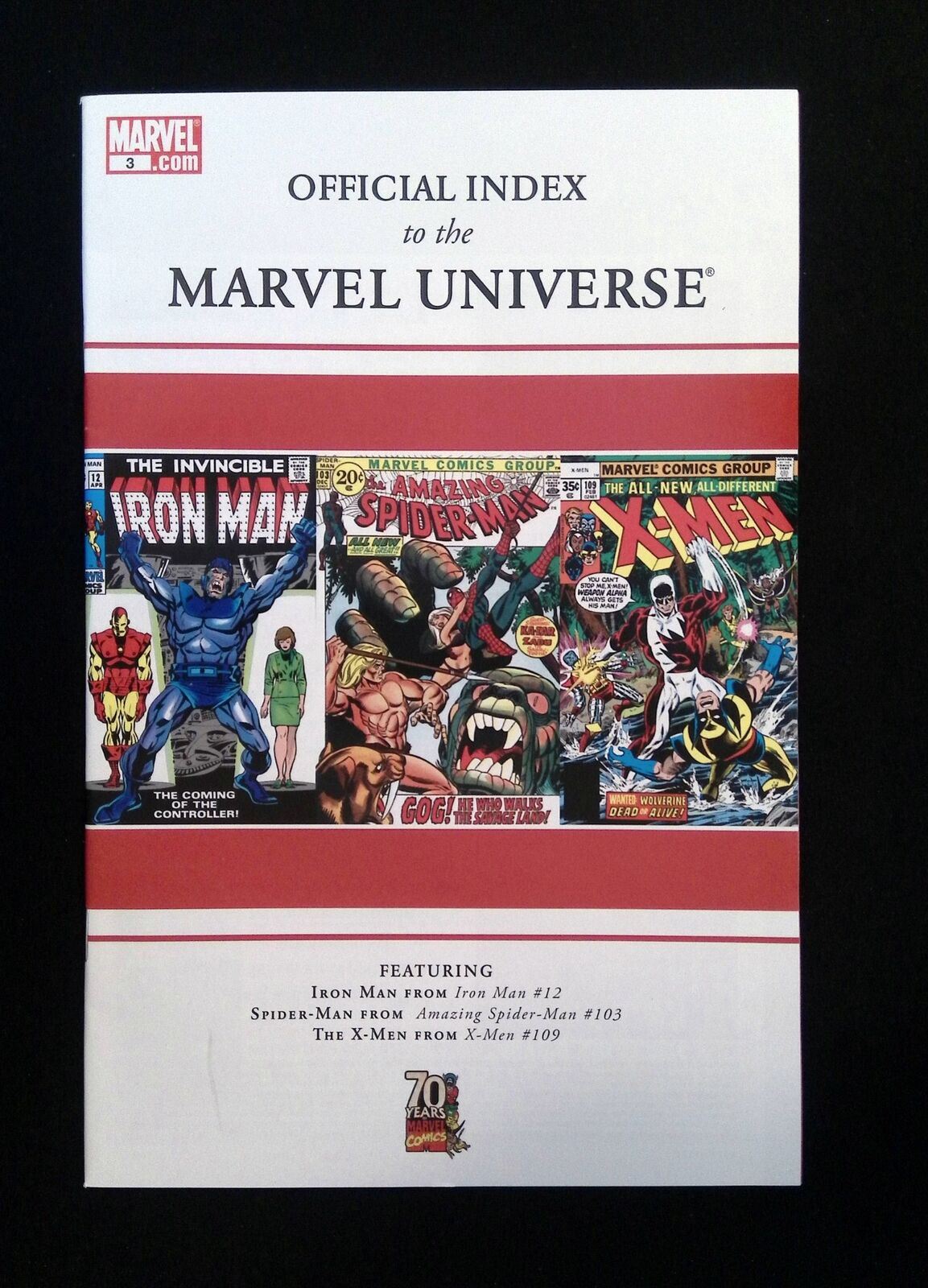 OFFICIAL INDEX TO THE MARVEL UNIVERSE #3 MARVEL COMICS 2009 VF+