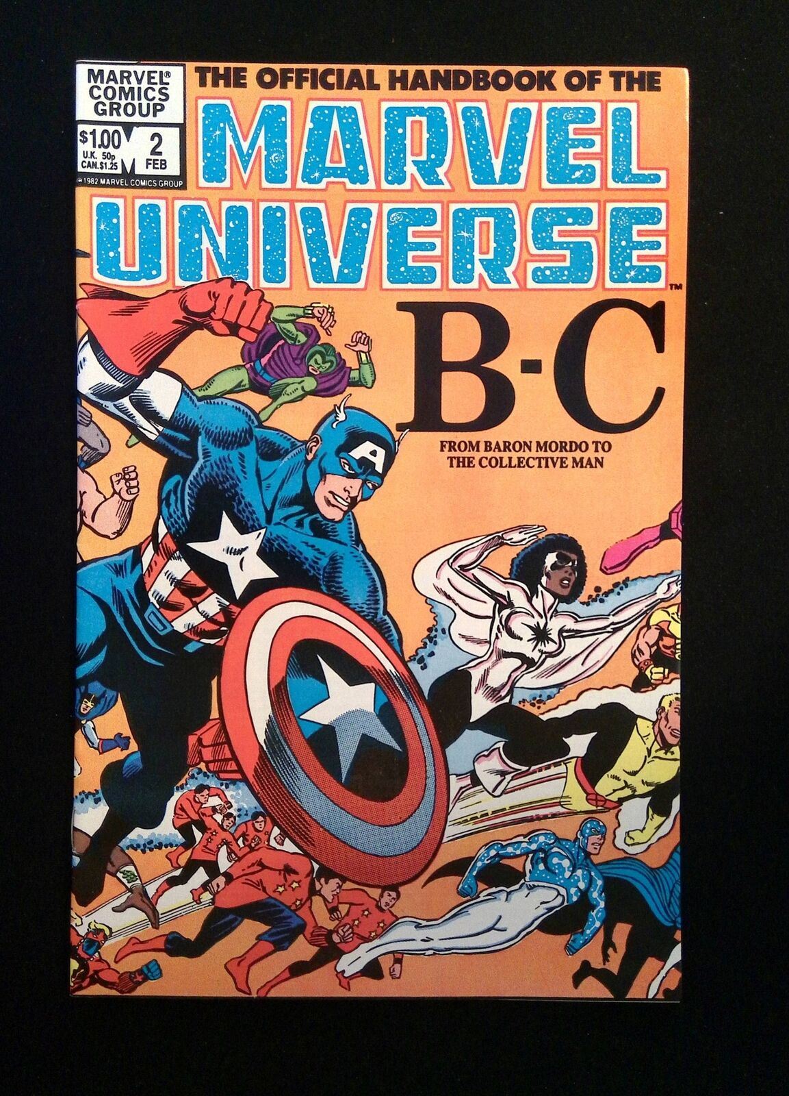 OFFICIAL HANDBOOK OF THE MARVEL UNIVERSE #2 MARVEL COMICS 1983 VF+