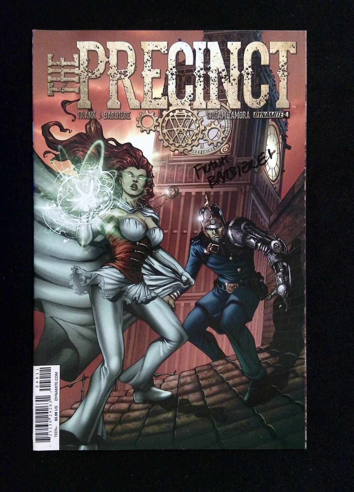 Precint #4 Dynamite Comics 2016 VF+ Signed By Frank J Barbiere