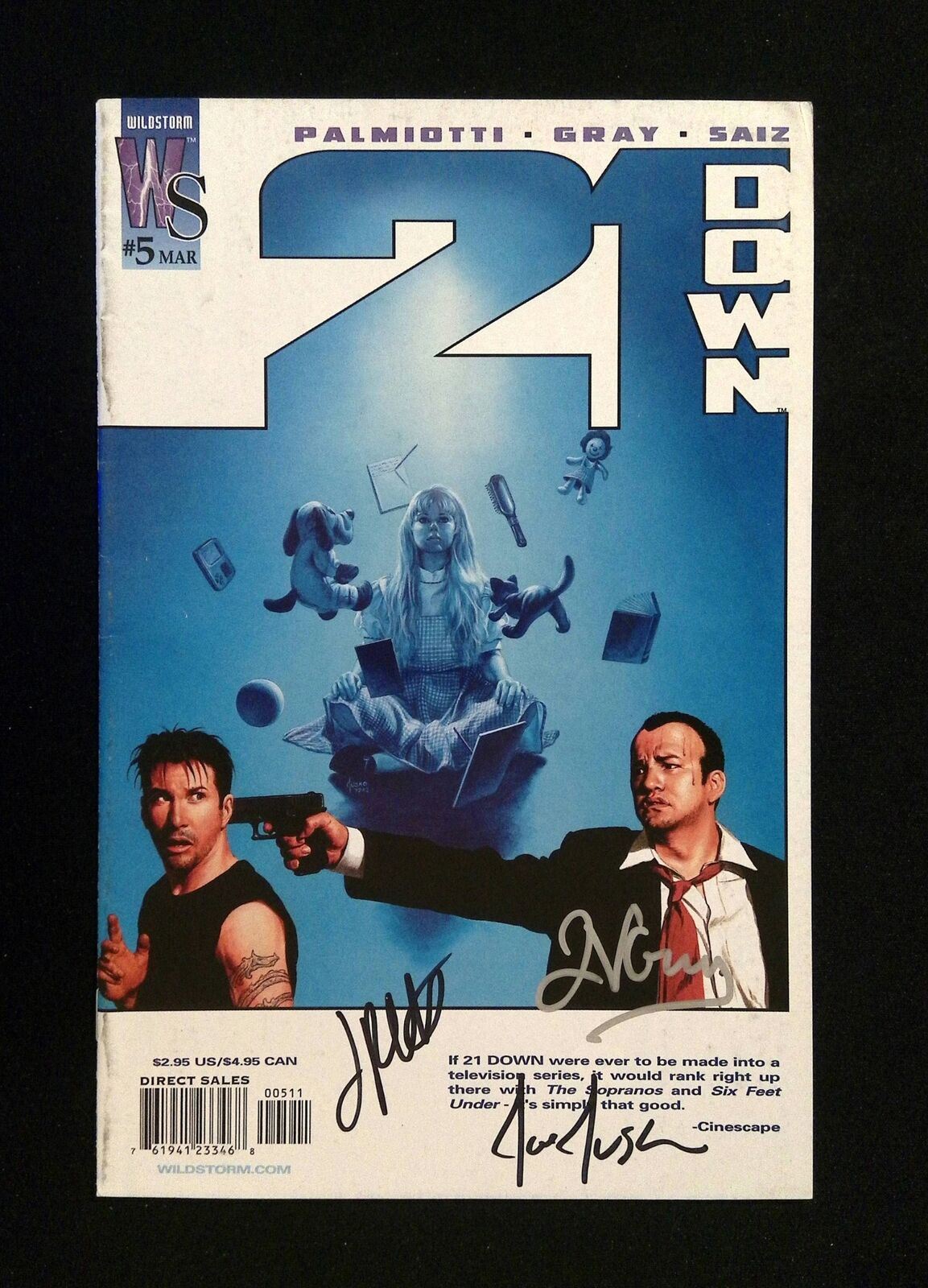 21 Down #5 Wildstorm Comics 2003 VF- Signed By Justin Gray,Palmiotti,Jusko