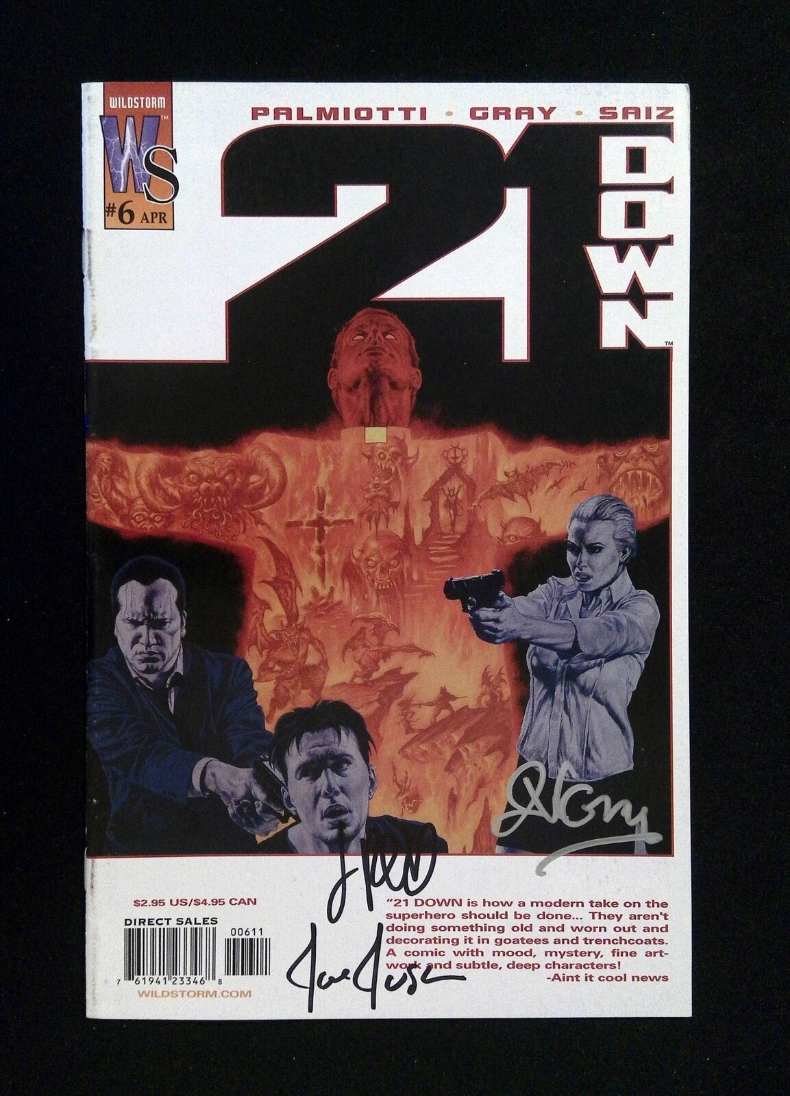 21 Down #6 Wildstorm Comics 2003 VF Signed By Justin Gray,Palmiotti,Jusko