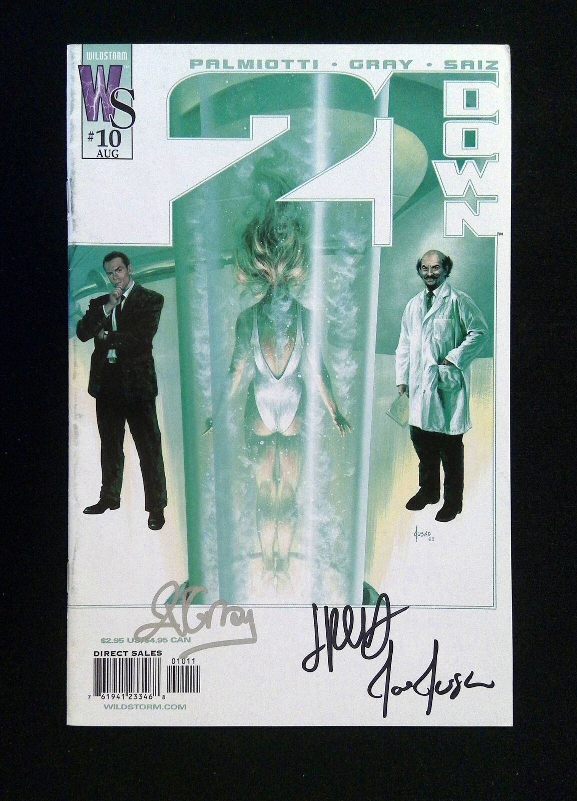 21 Down #10 Wildstorm Comics 2003 VF+ Signed By Justin Gray,Palmiotti,Jusko