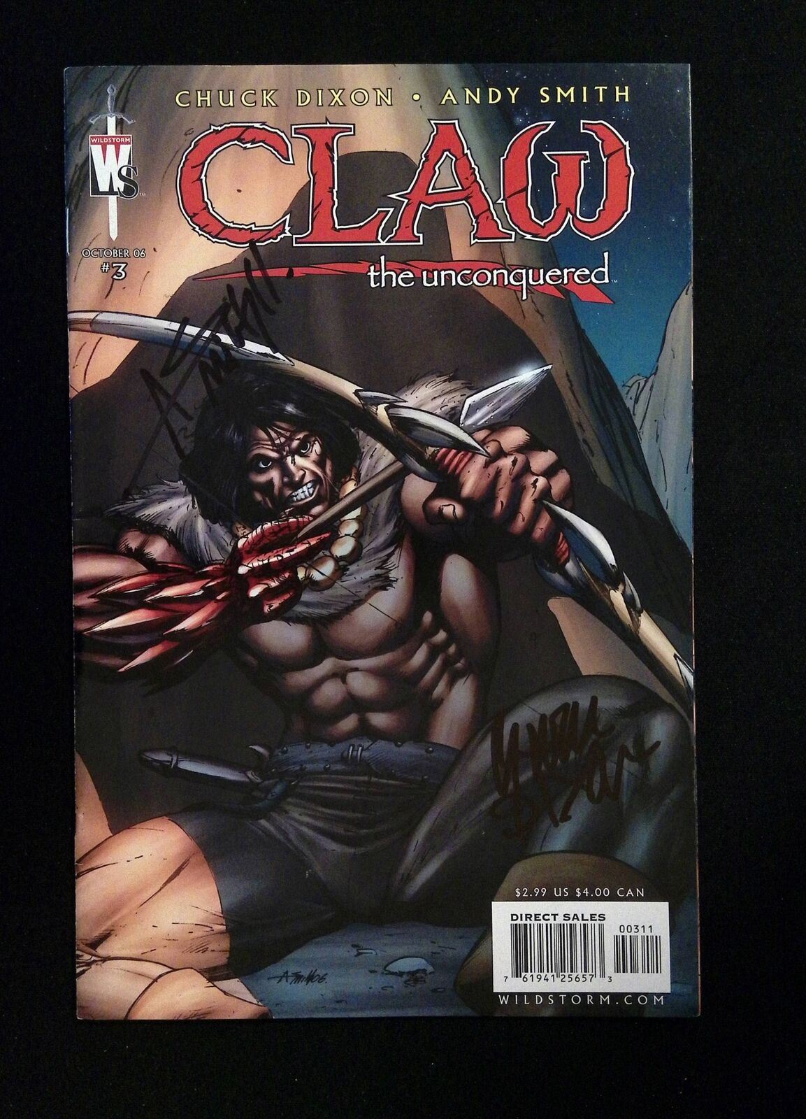 Claw #3 Wildstorm Comics 2006 VF+ SIGNED CHUCK DIXON & ANDY SMITH