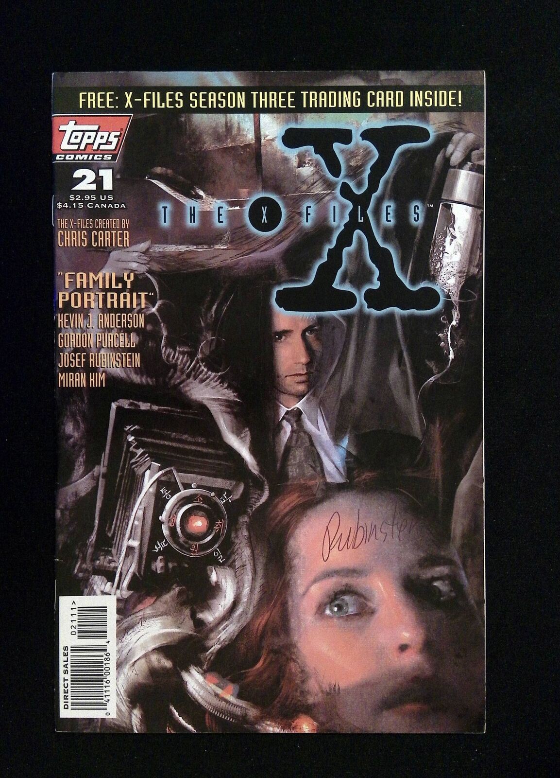 X-Files #21N (2ND SERIES) Topps Comics 1996 VF+ SIGNED JOSEPH RUBENSTEIN