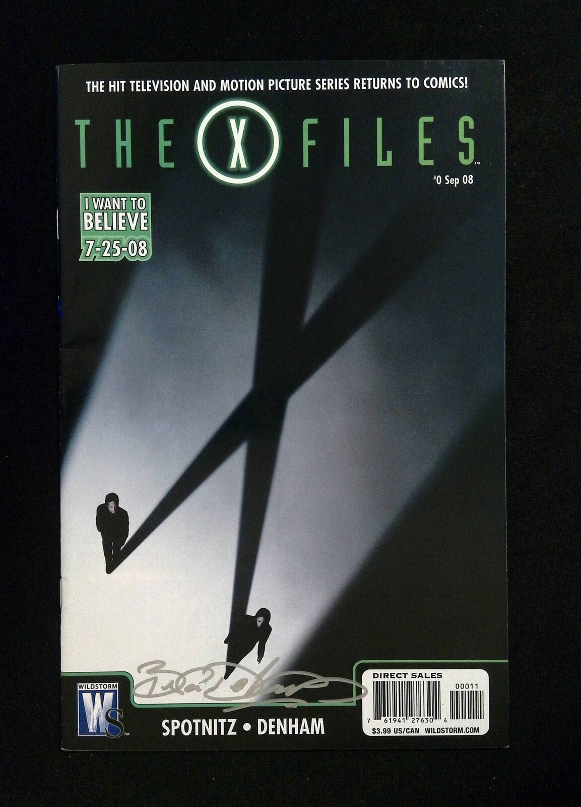 X-Files #0 DC/Wildstorm Comics 2008 VF+ SIGNED BRIAN DENHAM