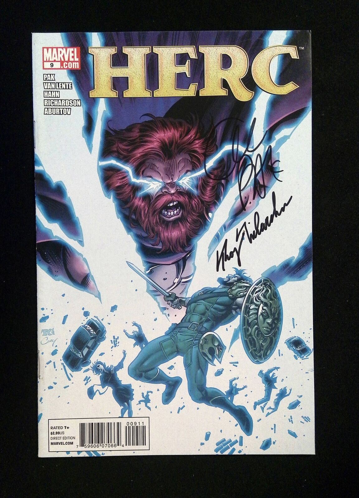 Herc #9 Marvel Comics 2011 VF+ SIGNED RICHARDSON AND PAK