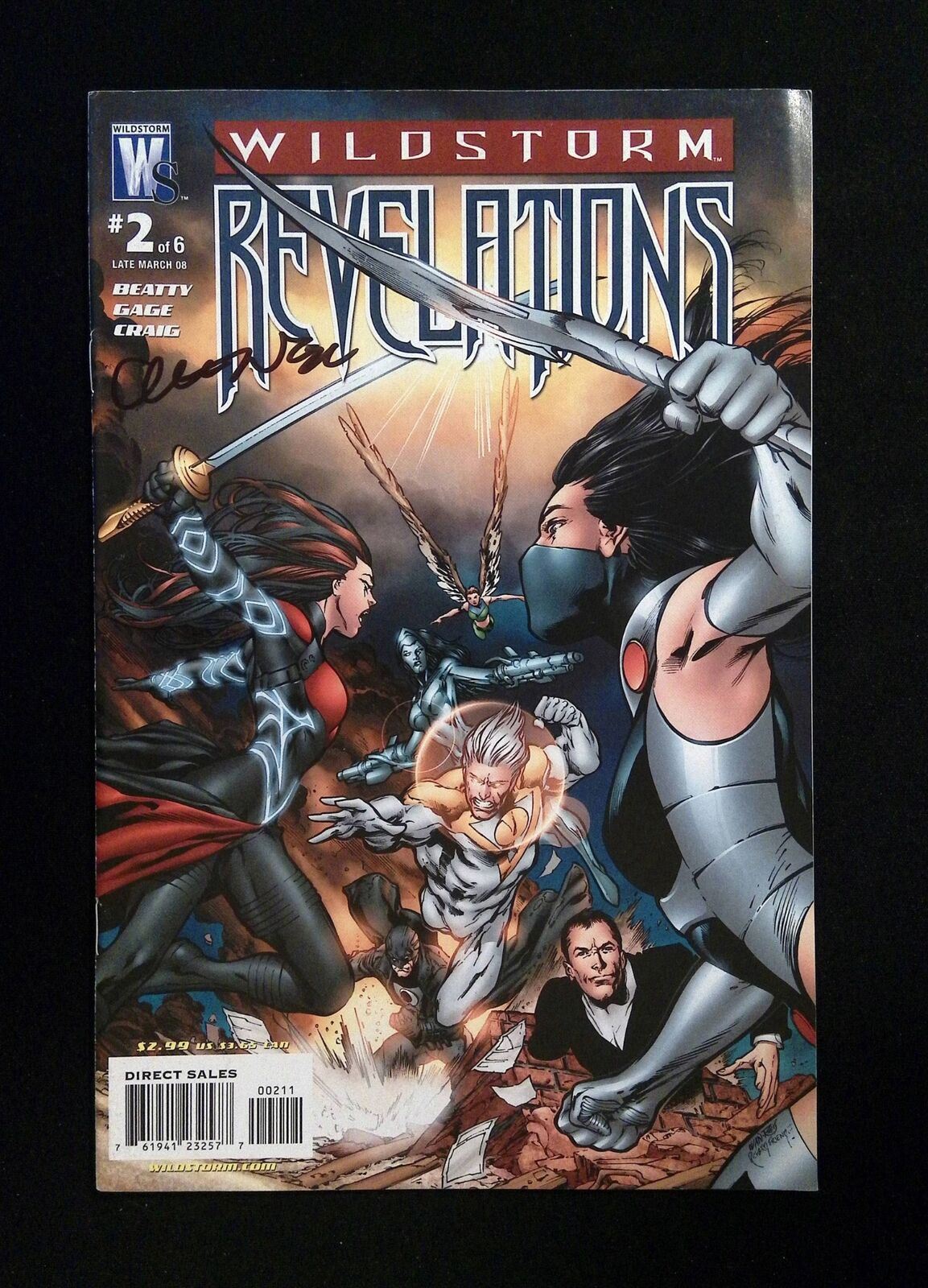 Wildstorm Revelations #2 DC/Wildstorm Comics 2008 VF+ SIGNED CHRISTOS CAGE