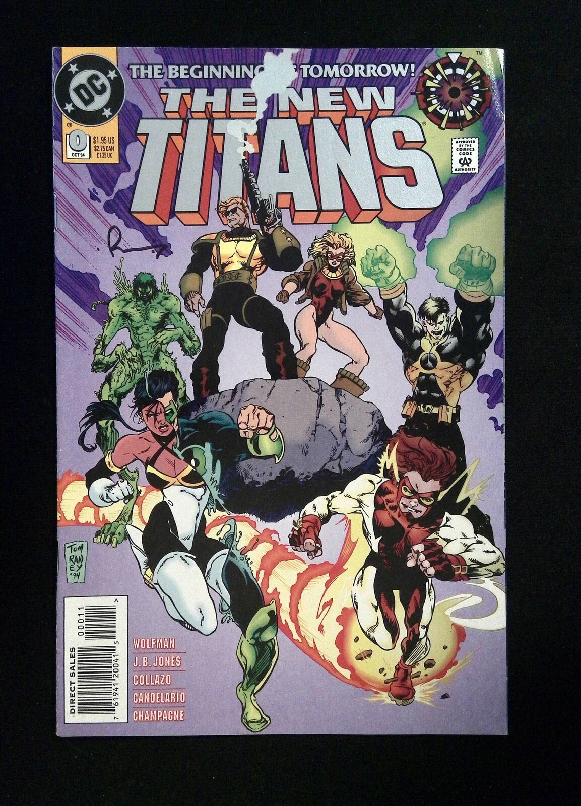 New Teen Titans #0 DC Comics 1994 VF+ SIGNED TOM RANEY