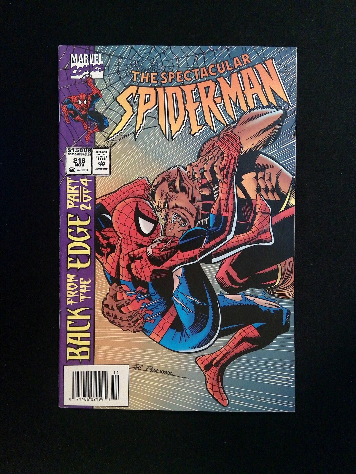 Spectacular Spider-Man #218 MARVEL Comics 1994 VF NEWSSTAND
