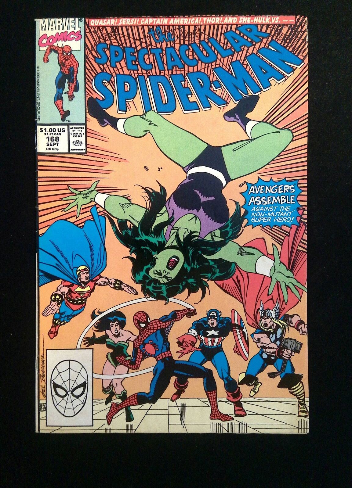 Spectacular Spider-Man #168 Marvel Comics 1990 VF-