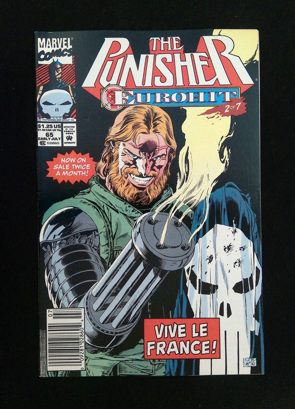 Punisher #65 (2ND SERIES) MARVEL Comics 1992 VF+ NEWSSTAND