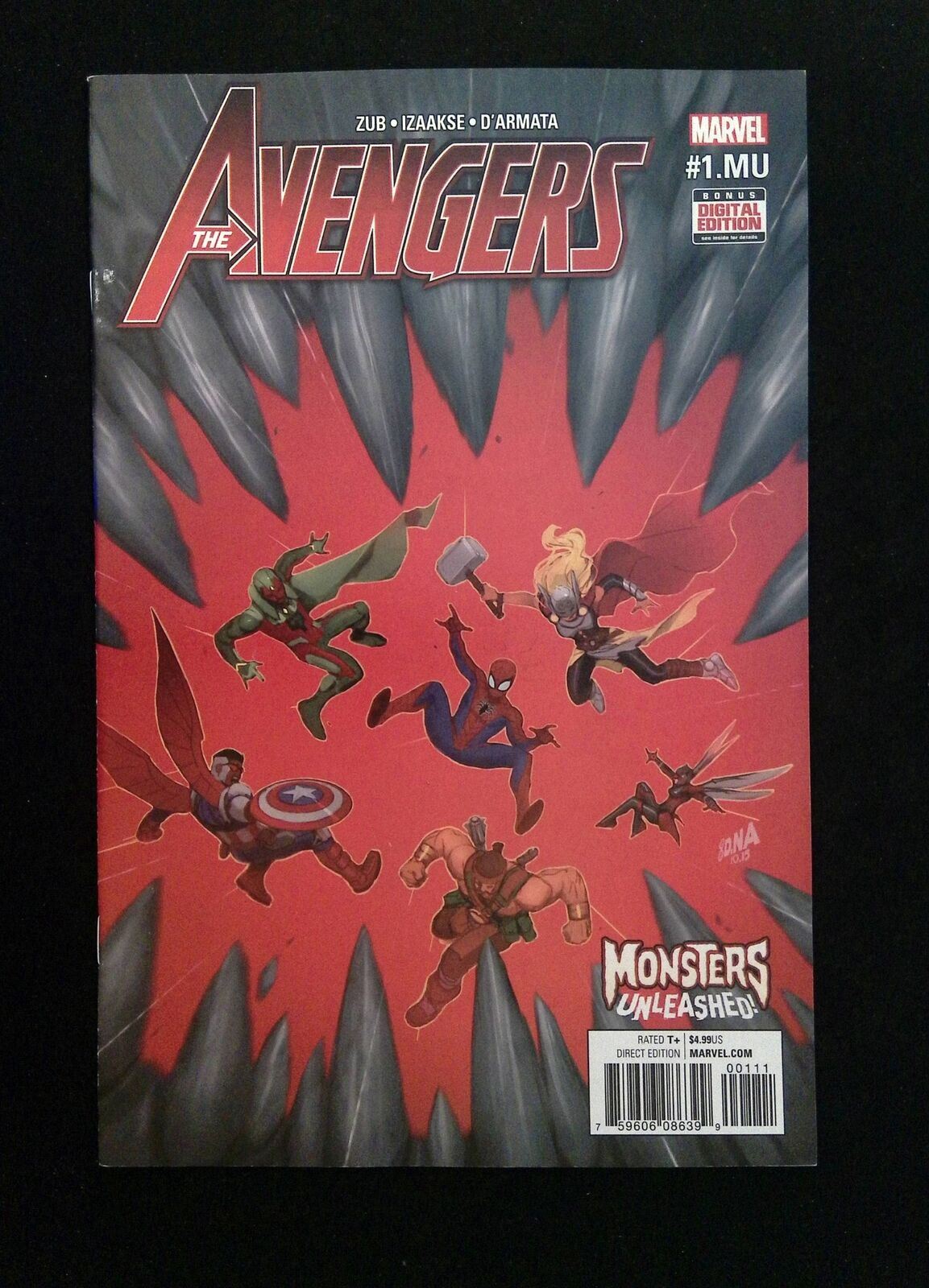 Avengers #1.MU.A (6TH SERIES) MARVEL Comics 2017 VF/NM MNAKAYAMA VARIANT