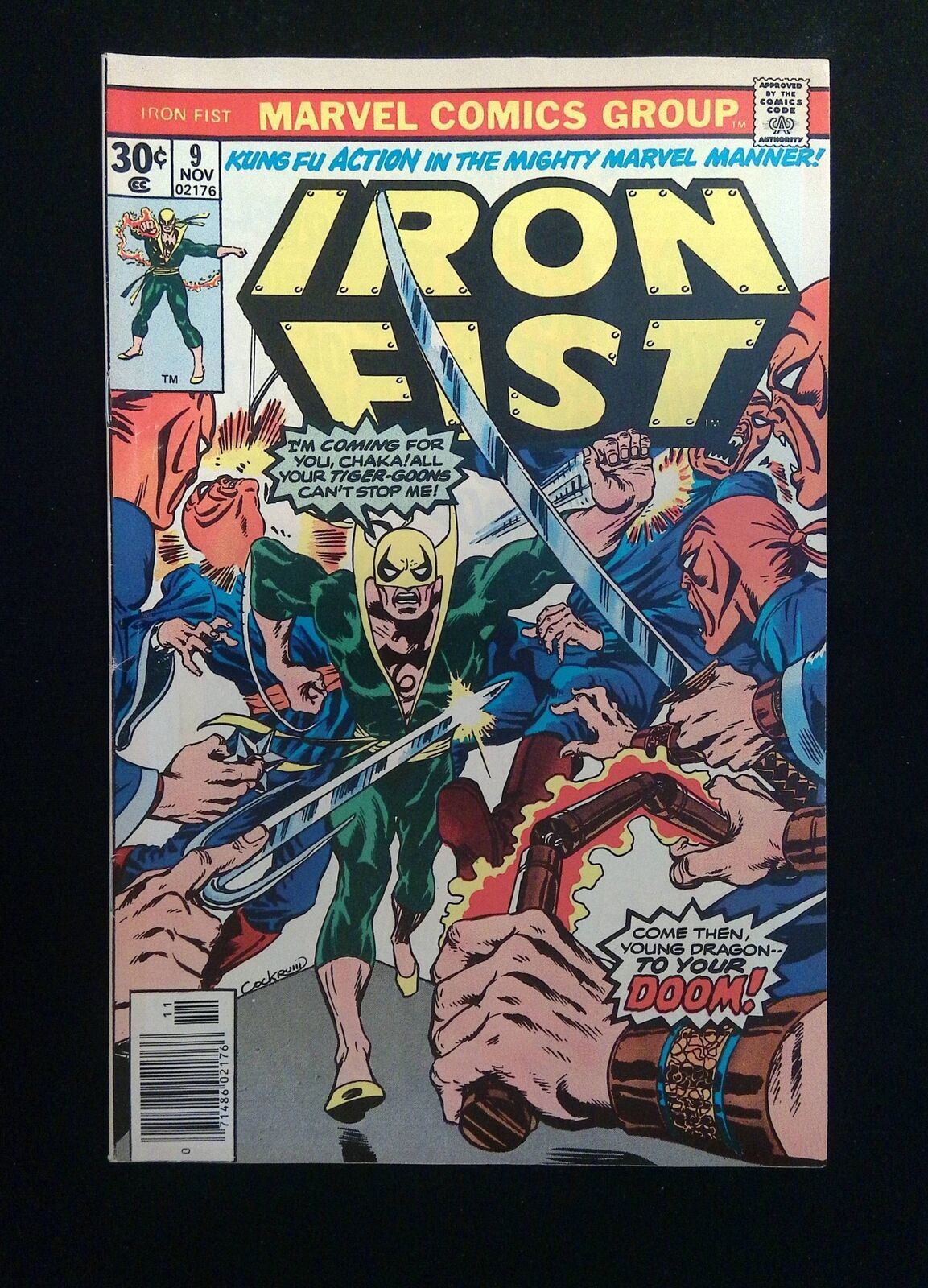 Iron Fist #9 Marvel Comics 1976 VF- Newsstand