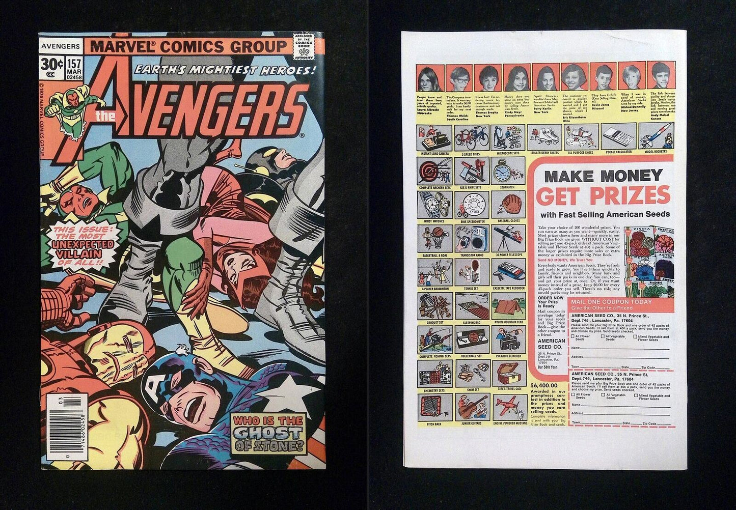 Avengers #157 Marvel Comics 1977 VF+ Newsstand