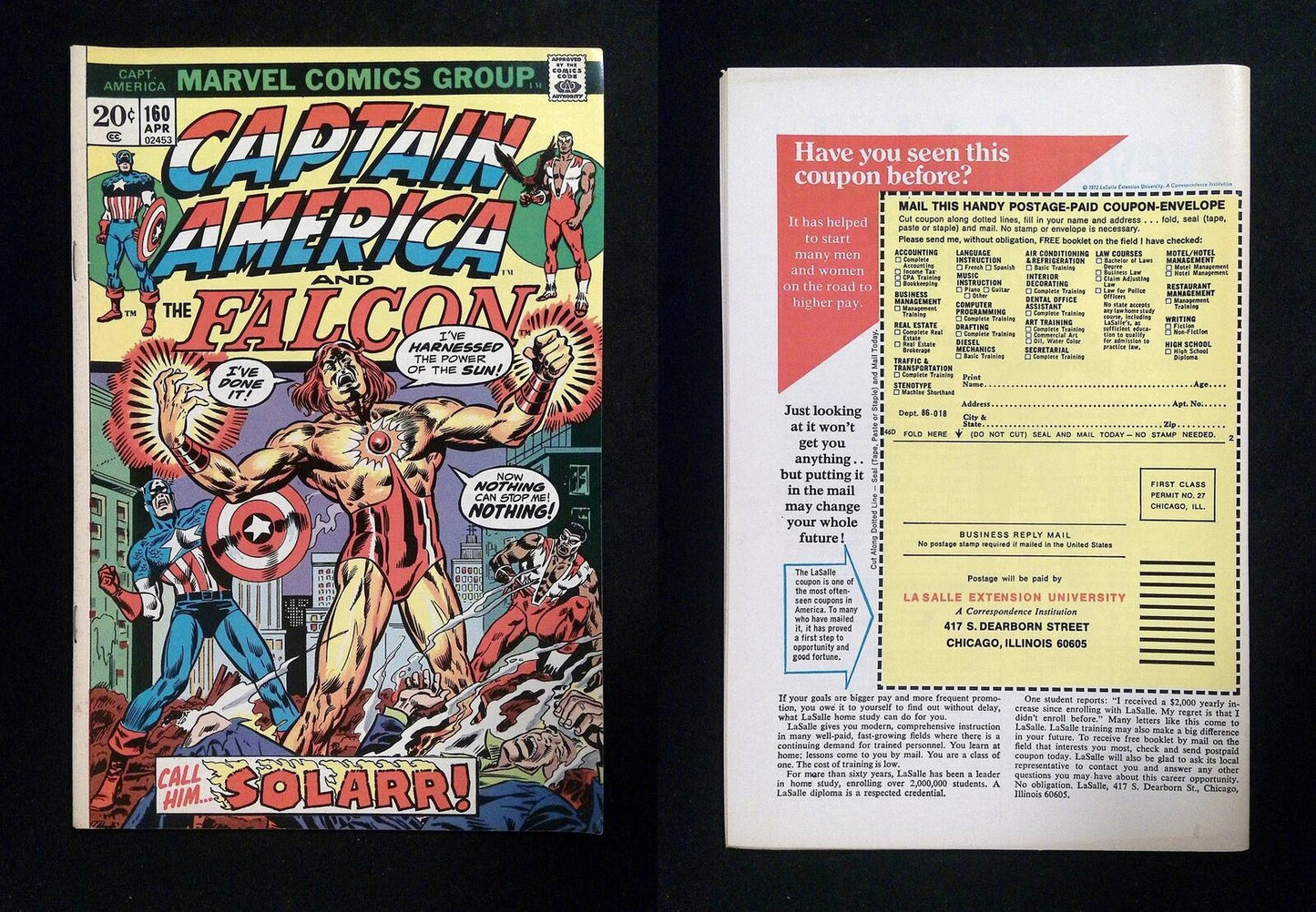 Captain America #160 Marvel Comics 1973 FN+