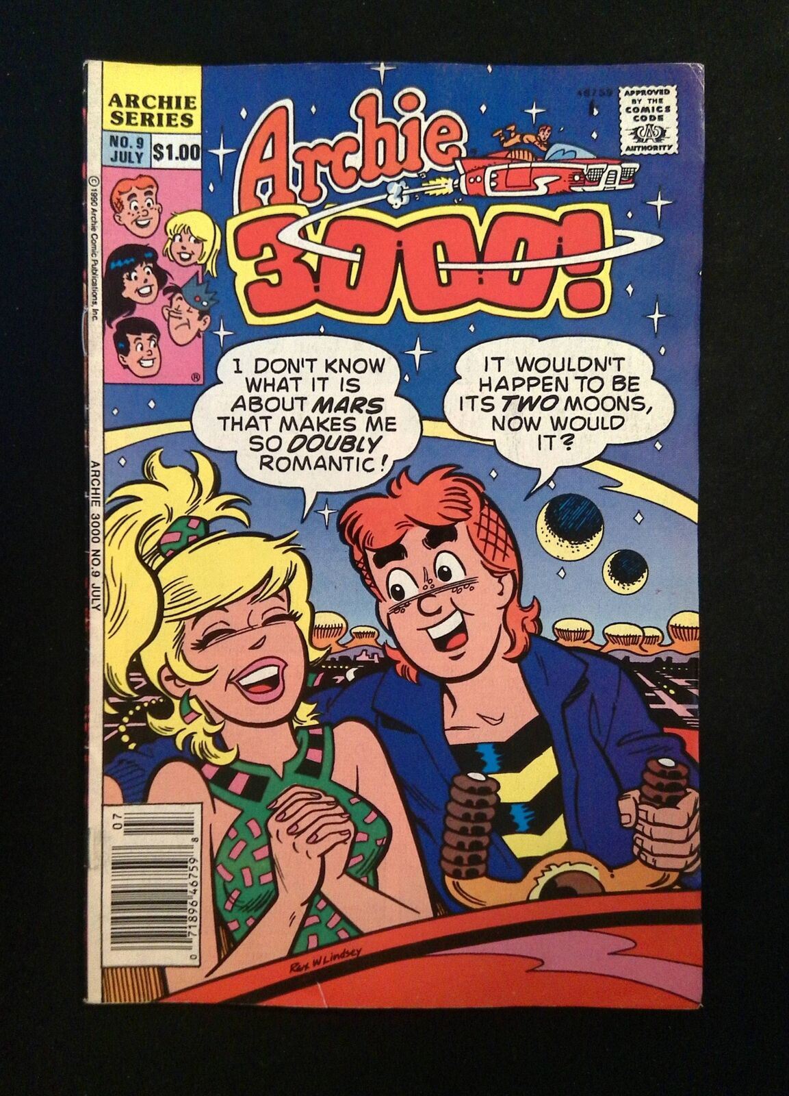 Archie 3000 #9 ARCHIE Comics 1990 FN NEWSSTAND