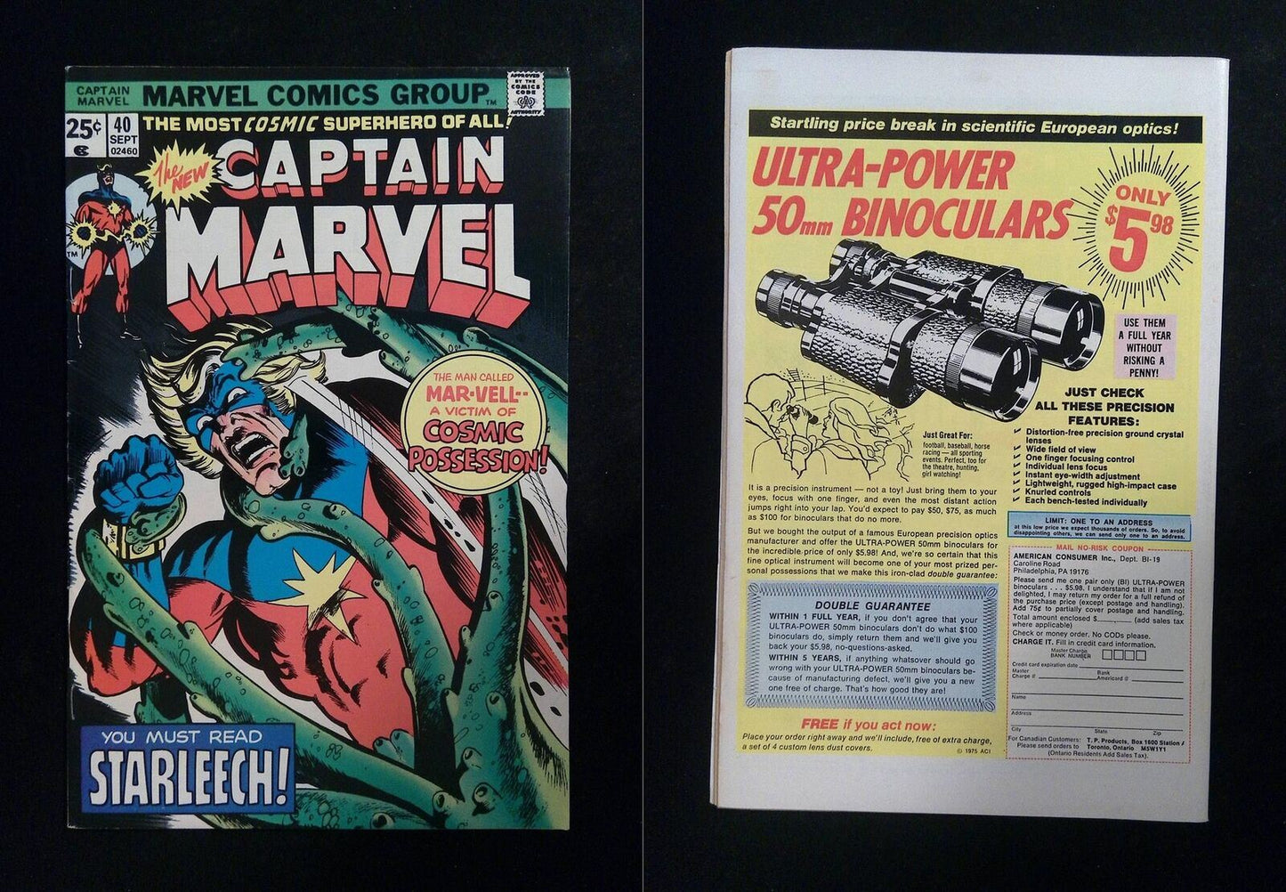 Captain Marvel #40 Marvel Comics 1975 VF-