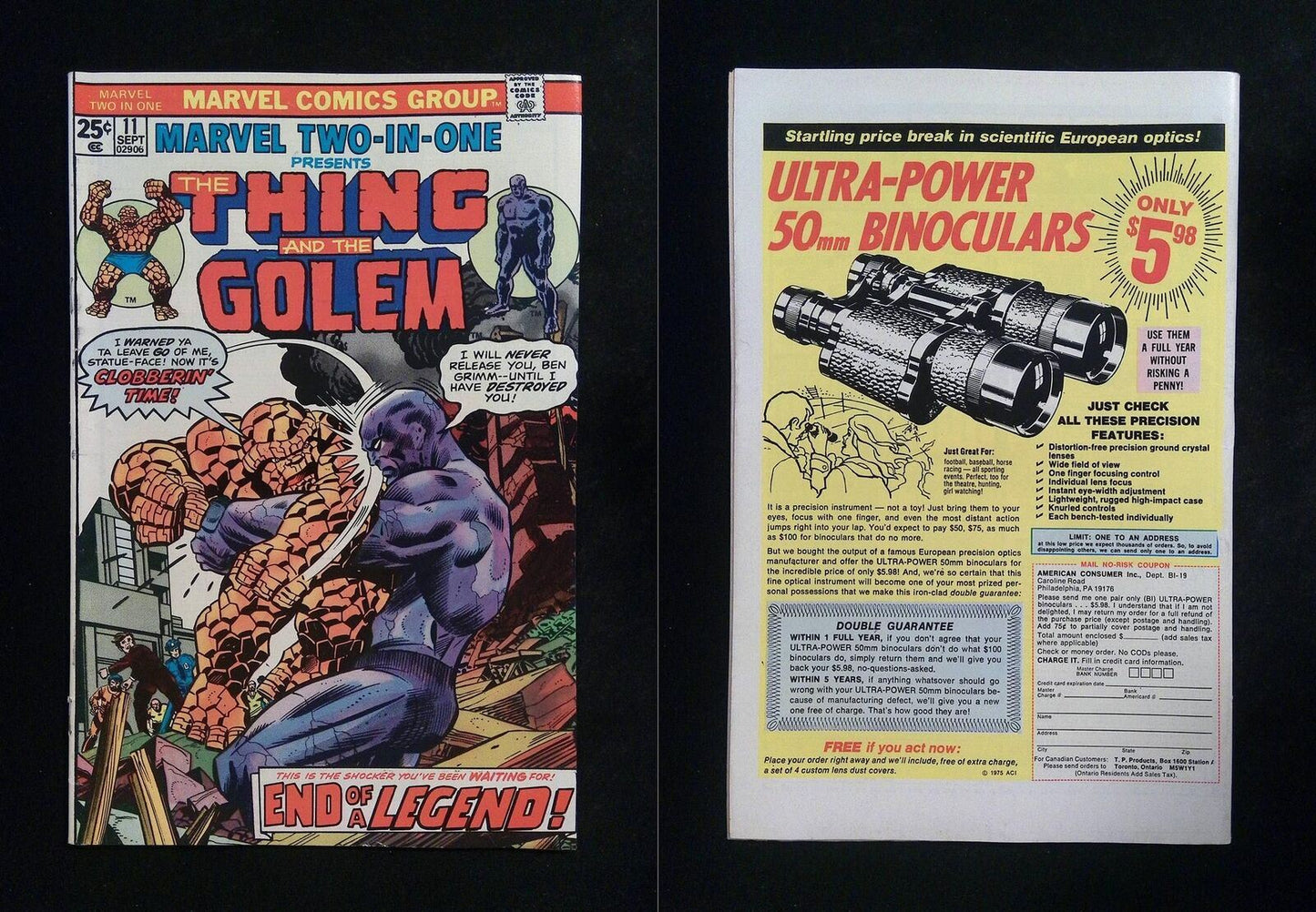 Marvel Two-In-One #11 Marvel Comics 1975 VF-