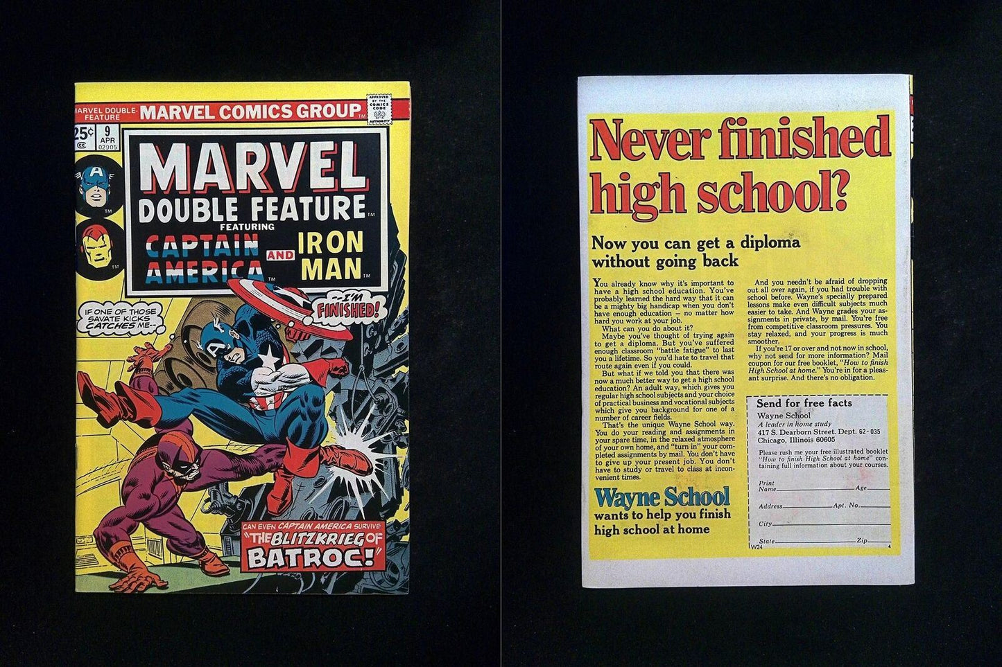 Marvel Double Feature #9 MARVEL Comics 1975 VF+