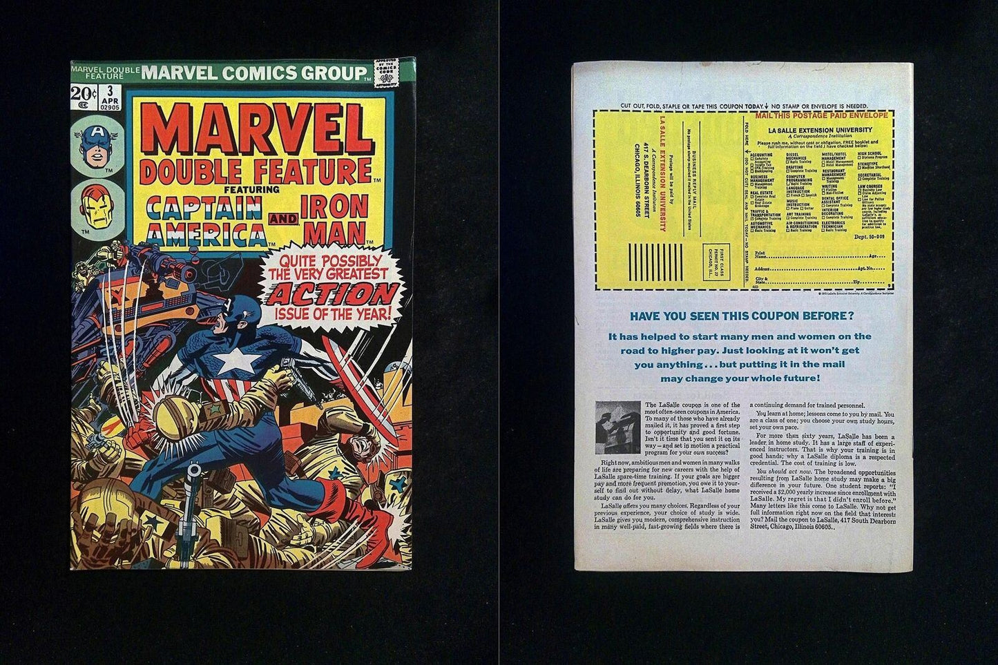 Marvel Double Feature #3 MARVEL Comics 1974 VF