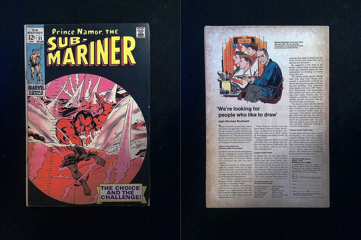 Sub-Mariner #11 MARVEL Comics 1969 VG+