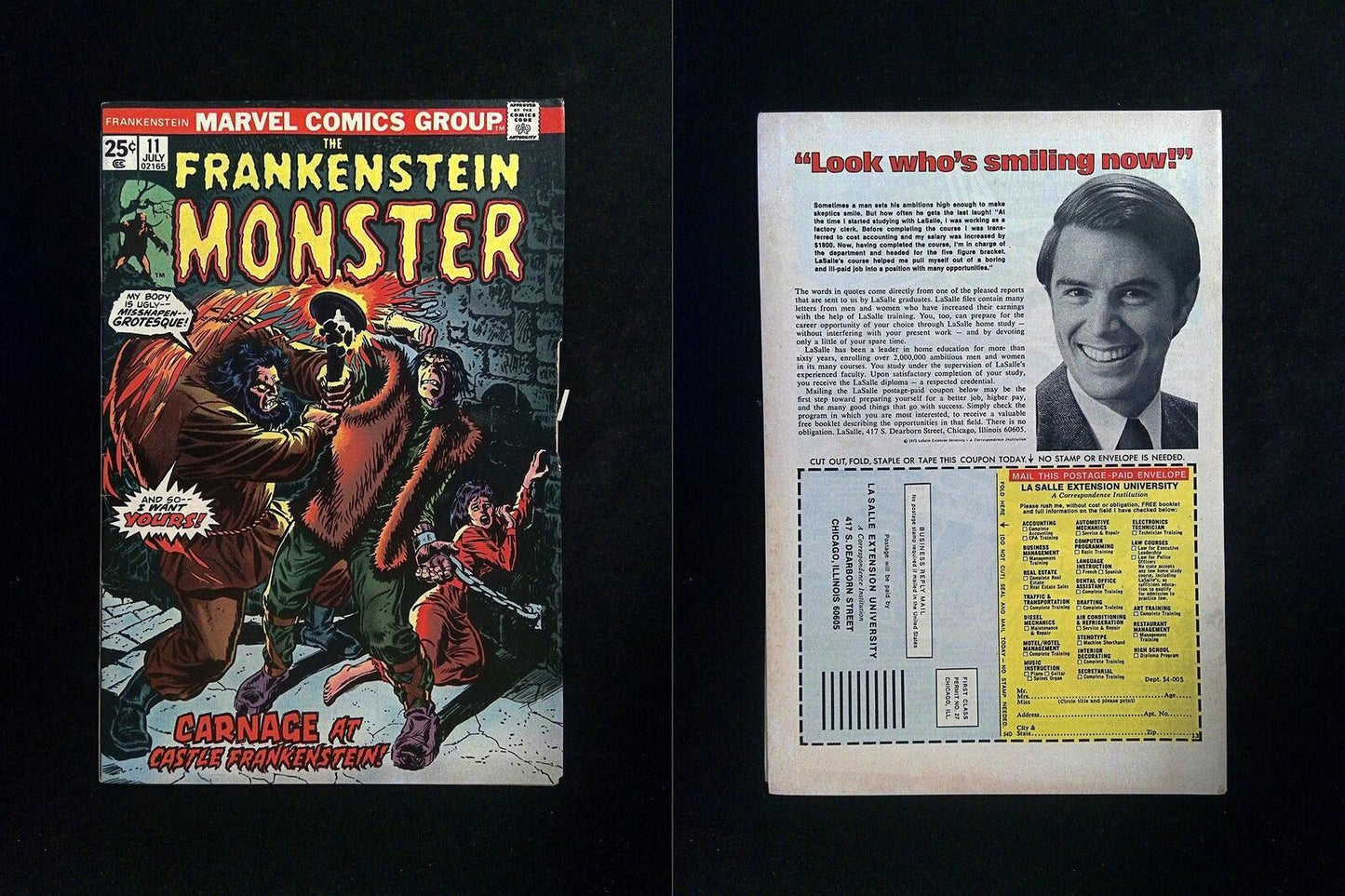 Frankenstein #11 MARVEL Comics 1974 FN/VF