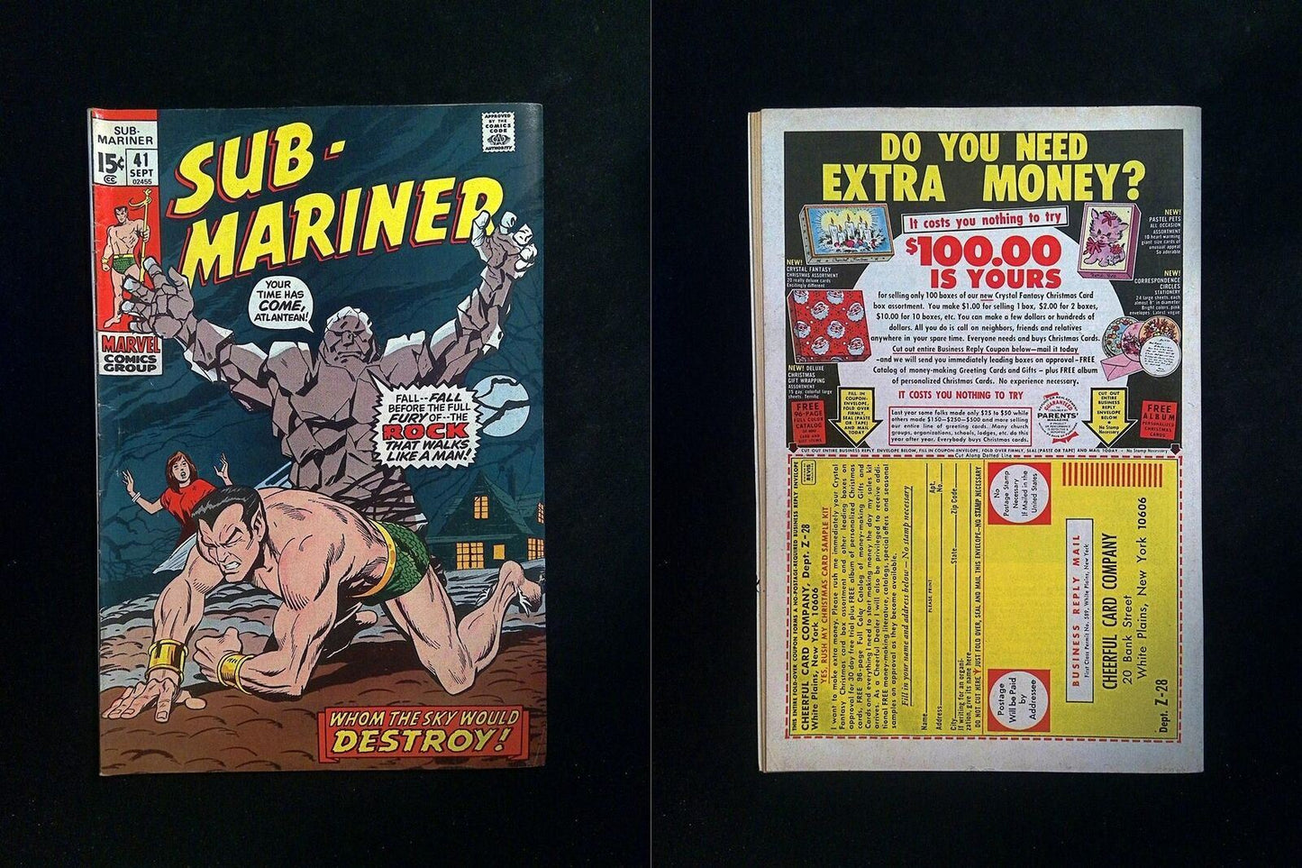 Sub-Mariner #41 MARVEL Comics 1971 FN-