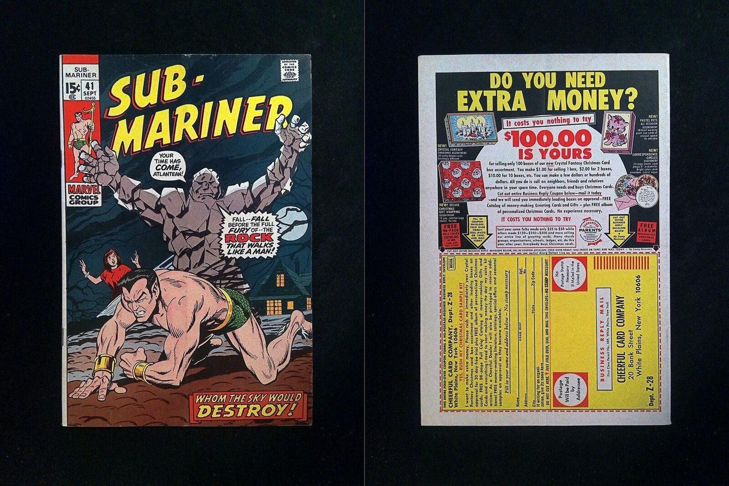 Sub-Mariner #41 MARVEL Comics 1971 FN/VF