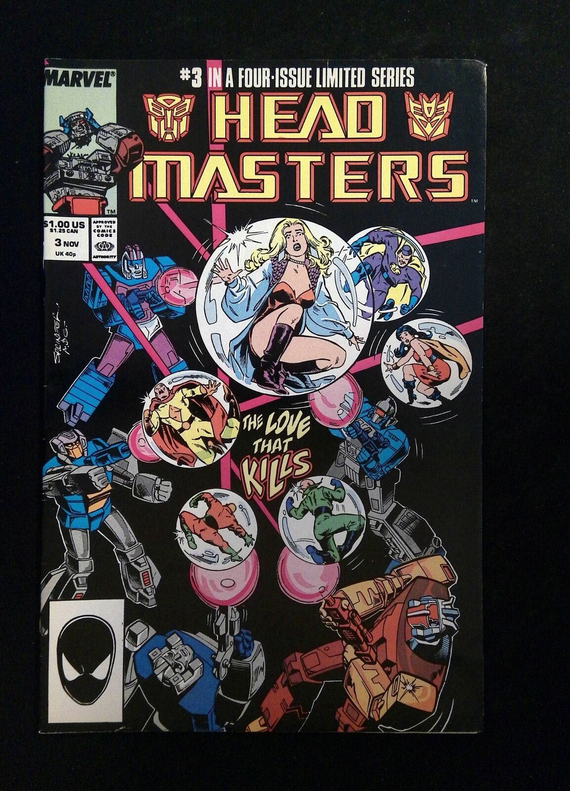 Transformers Headmasters #3 Marvel Comics 1987 VF+