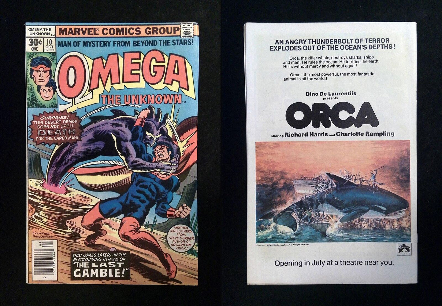 Omega The Onknown #10 MARVEL Comics 1977 VF- NEWSSTAND