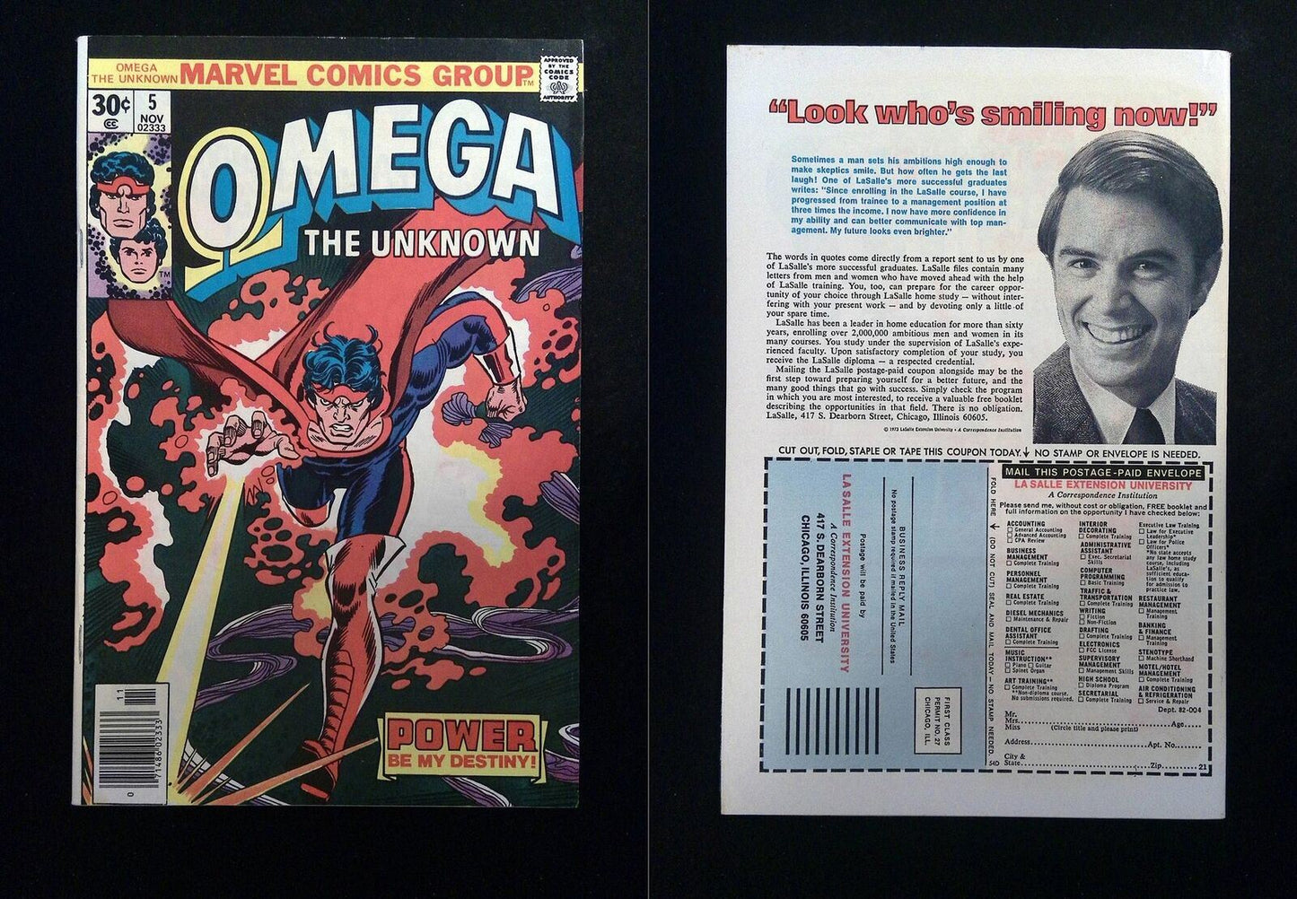 Omega The Unknown #5 MARVEL Comics 1976 VF NEWSSTAND