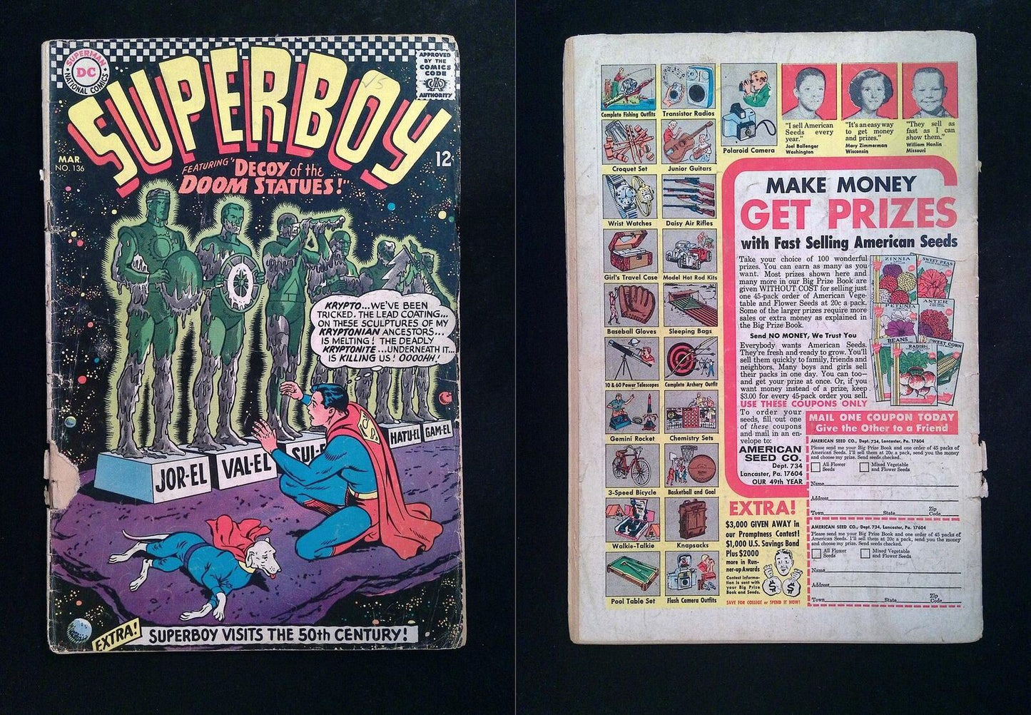 Superboy #136 DC Comics 1967 GD+