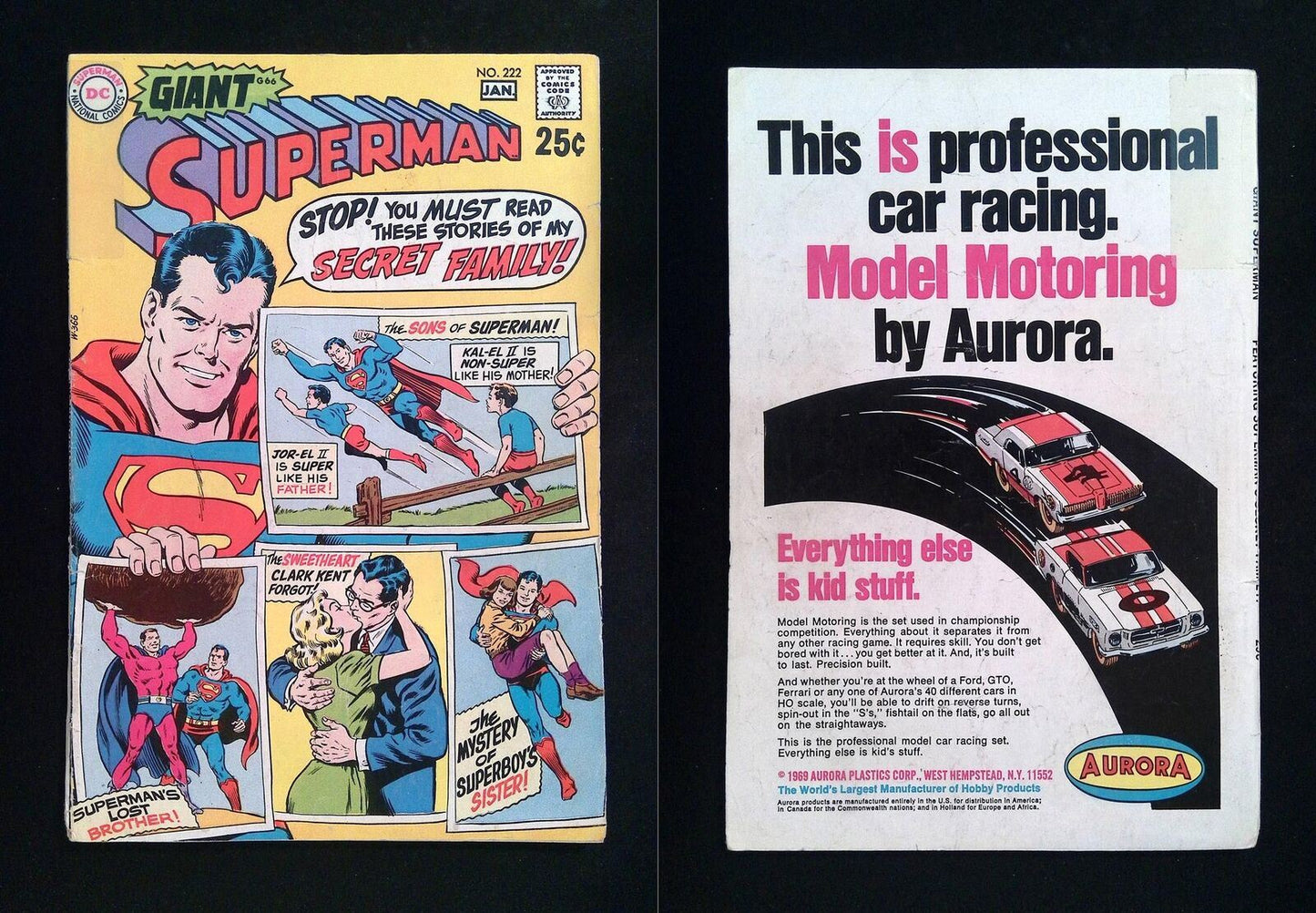 Superman #222 DC Comics 1969 VG-