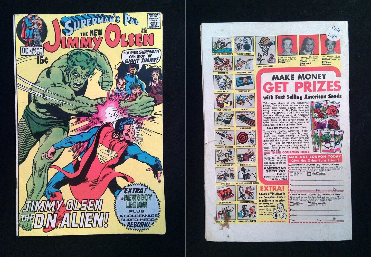 Superman's Pal Jimmy Olsen #136 DC Comics 1971 VG/FN