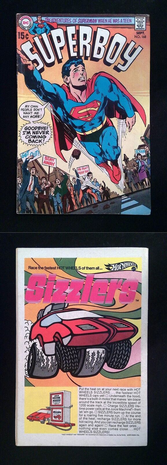 Superboy #168 DC Comics 1970 FN