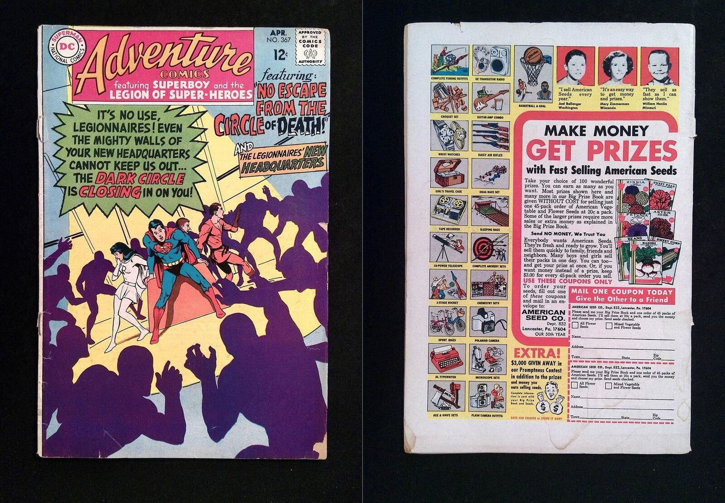 Adventure Comics #367 DC Comics 1968 VG