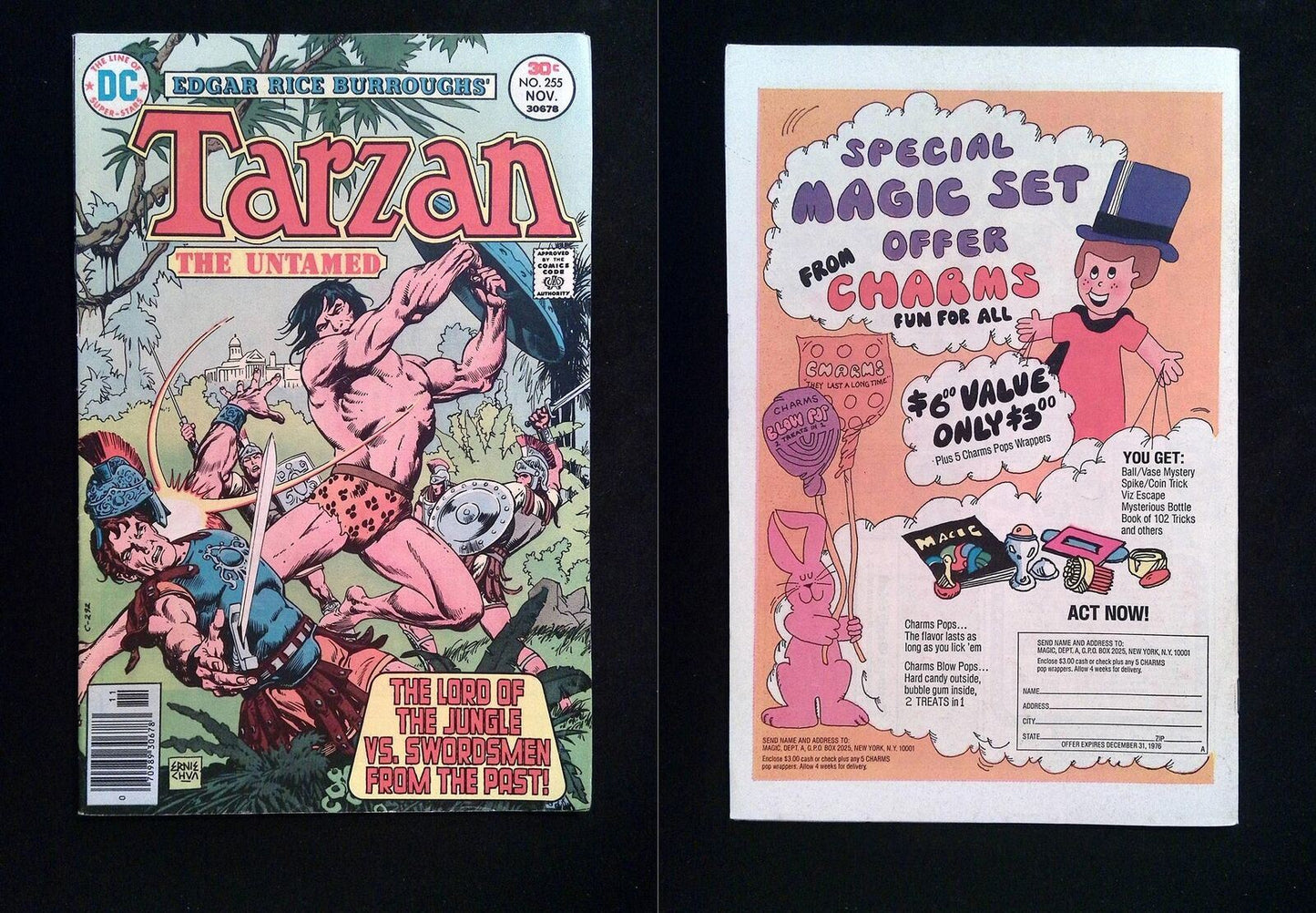Tarzan #255 DC Comics 1976 FN NEWSSTAND